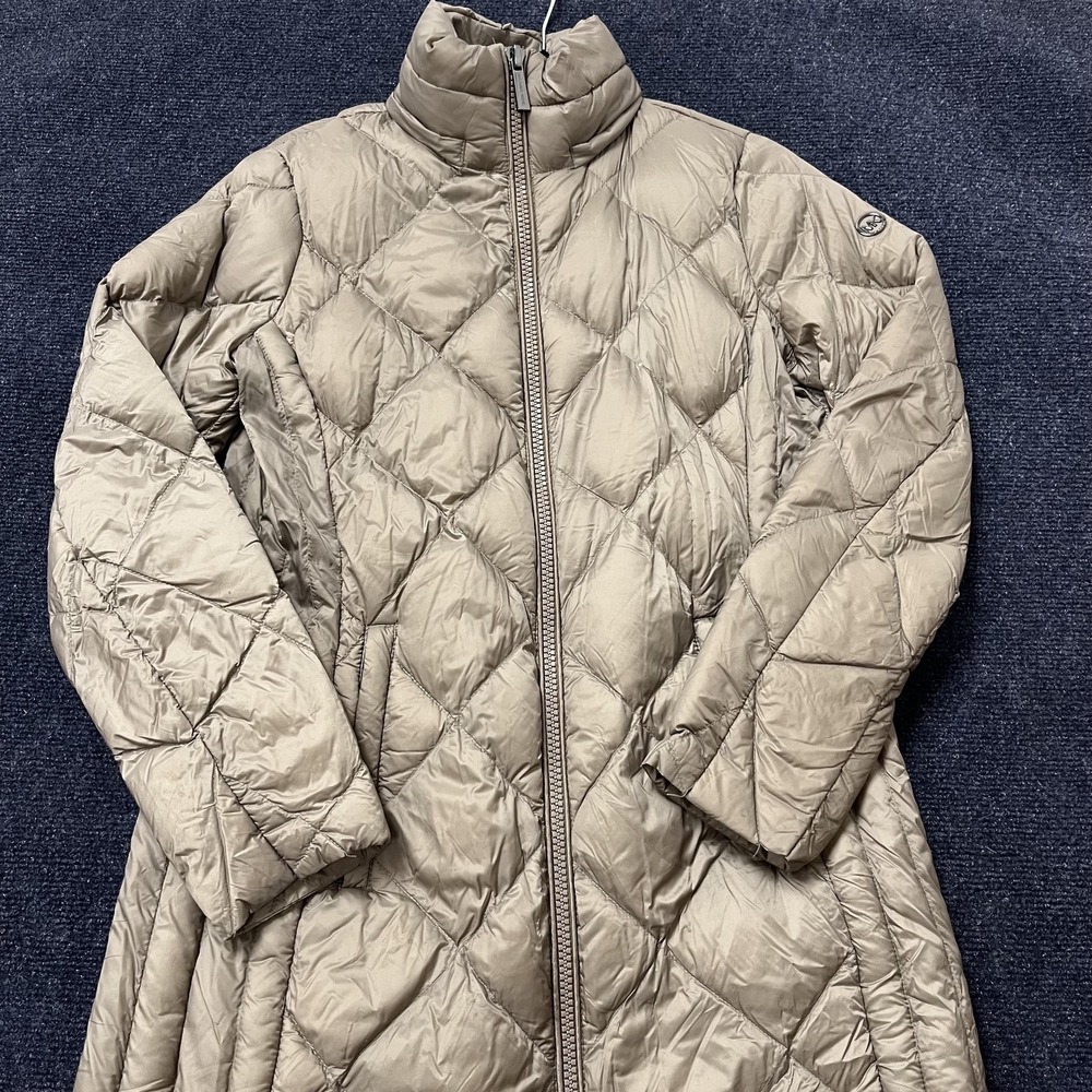 Michael‎ Michael Kors Coat Womens Small Beige Packable Down Puffer Quilted Zip